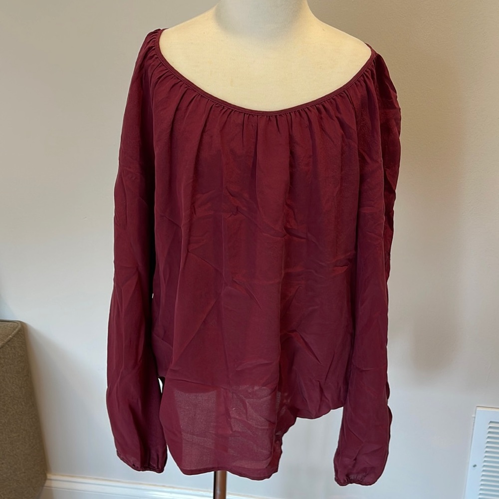 Banana Republic maroon blouse